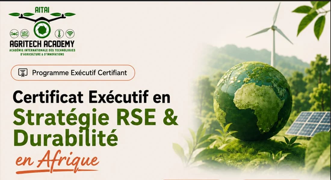 Affiche du Certificat Exécutif en Stratégie RSE & Durabilité en Afrique